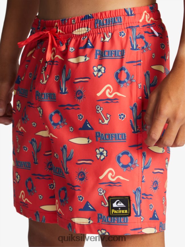 vīriešiem Quiksilver x Pacifico 17 zalves sarkanā pacifico quiksilver zalve 88064R1764