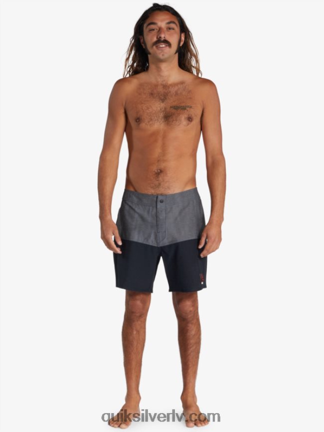vīriešiem Quiksilver x Stranger lietas butt logo 1986 17 dēļa šorti otrādi 88064R1719