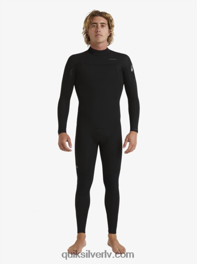 vīriešiem Quiksilver 3/2 ikdienas sesijas hidrotērps ar rāvējslēdzēju melns 88064R928