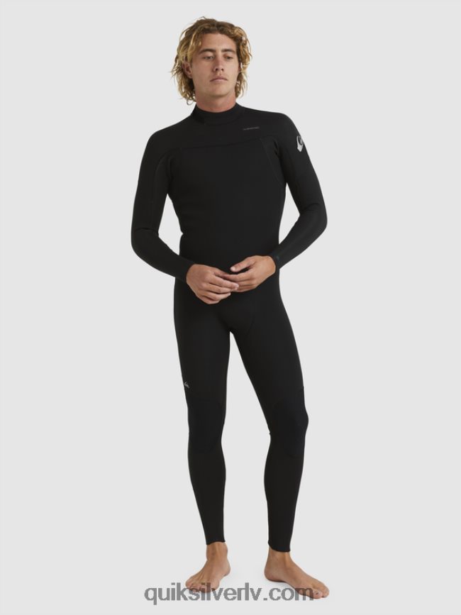 vīriešiem Quiksilver 3/2 ikdienas sesijas hidrotērps ar rāvējslēdzēju melns 88064R928