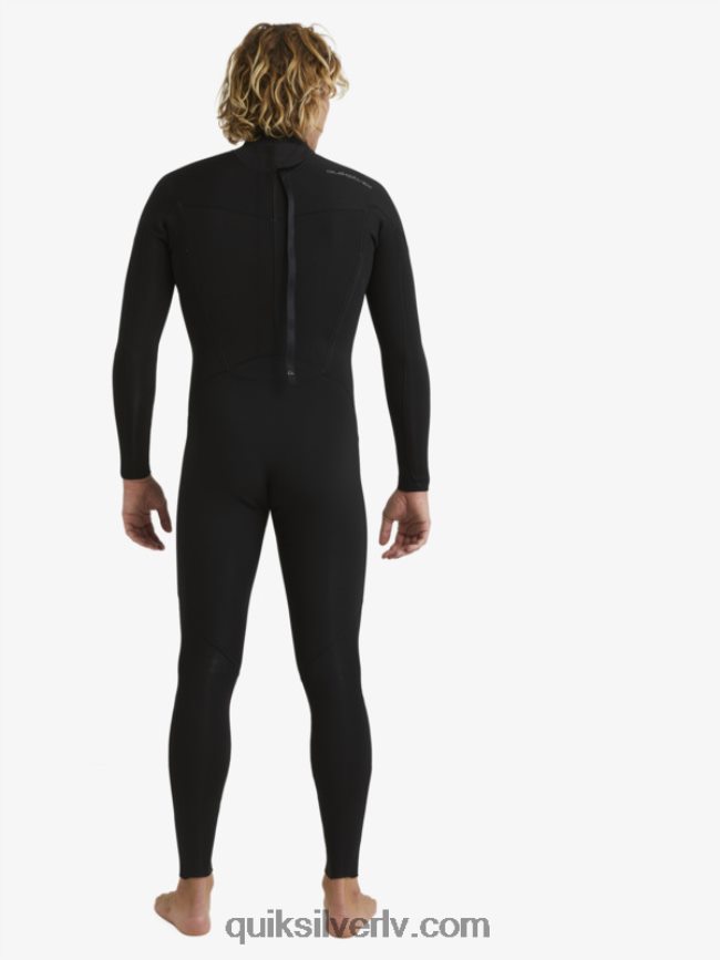 vīriešiem Quiksilver 3/2 ikdienas sesijas hidrotērps ar rāvējslēdzēju melns 88064R928