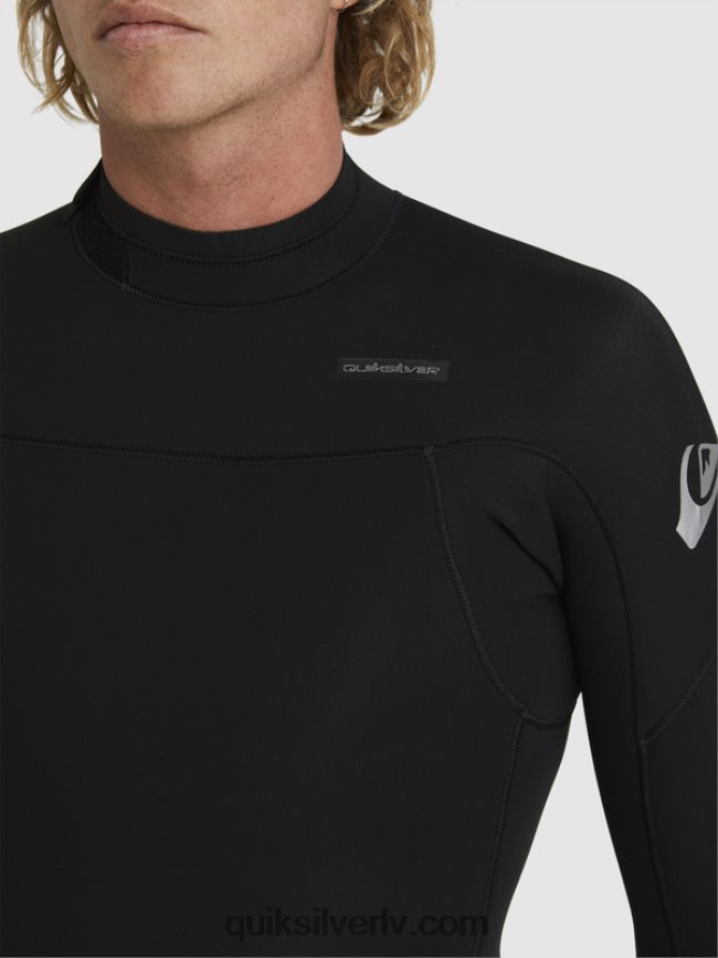 vīriešiem Quiksilver 3/2 ikdienas sesijas hidrotērps ar rāvējslēdzēju melns 88064R928