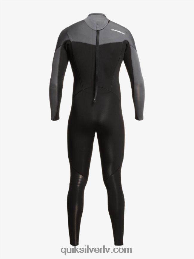vīriešiem Quiksilver 3/2 ikdienas sesijas hidrotērps ar rāvējslēdzēju melns / ieroču metāls 88064R926