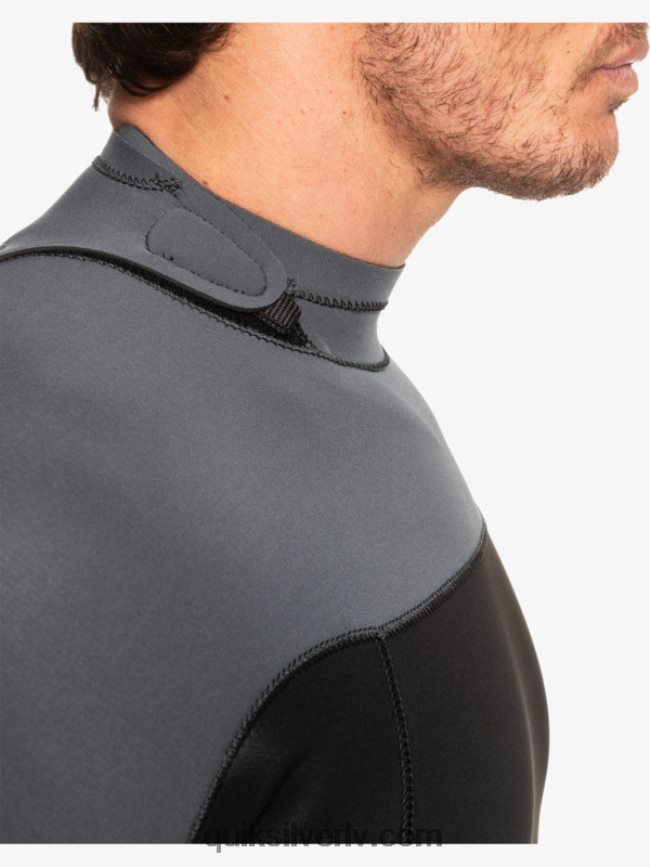 vīriešiem Quiksilver 3/2 ikdienas sesijas hidrotērps ar rāvējslēdzēju melns / ieroču metāls 88064R926