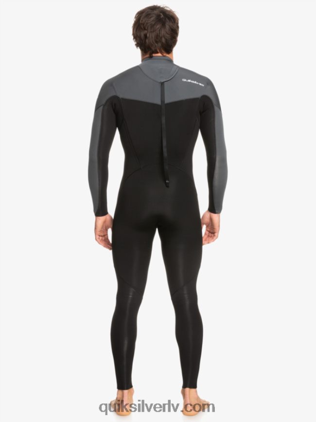 vīriešiem Quiksilver 3/2 ikdienas sesijas hidrotērps ar rāvējslēdzēju melns / ieroču metāls 88064R926