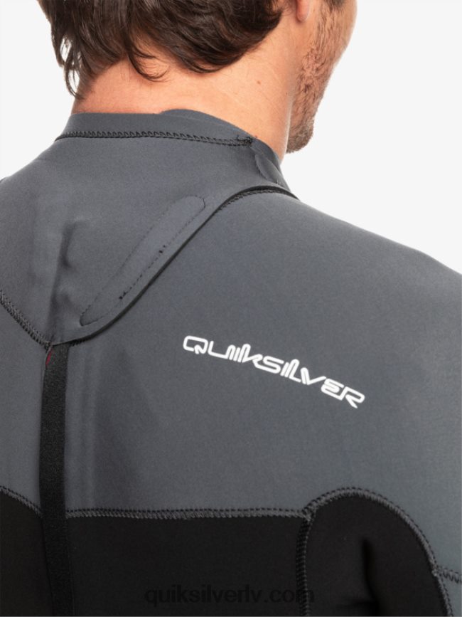 vīriešiem Quiksilver 3/2 ikdienas sesijas hidrotērps ar rāvējslēdzēju melns / ieroču metāls 88064R926