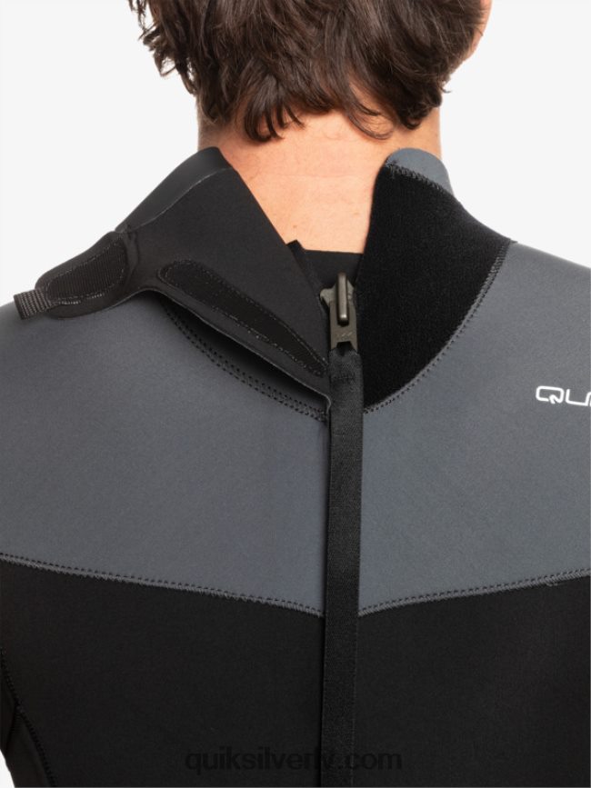 vīriešiem Quiksilver 3/2 ikdienas sesijas hidrotērps ar rāvējslēdzēju melns / ieroču metāls 88064R926