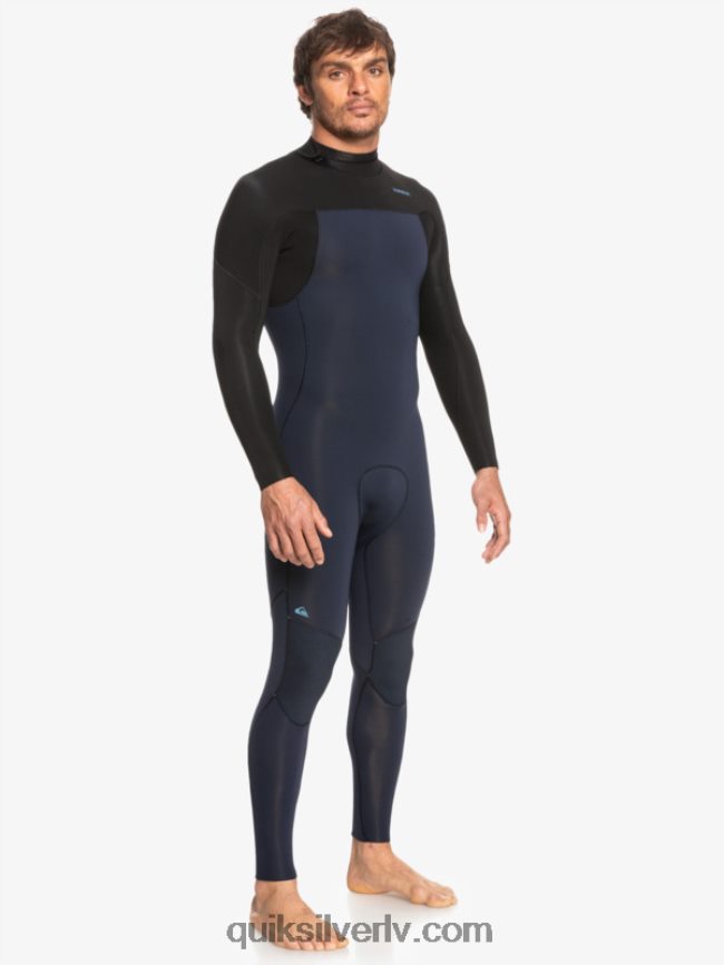 vīriešiem Quiksilver 3/2 ikdienas sesijas hidrotērps ar rāvējslēdzēju tumši tumši/melns 88064R927