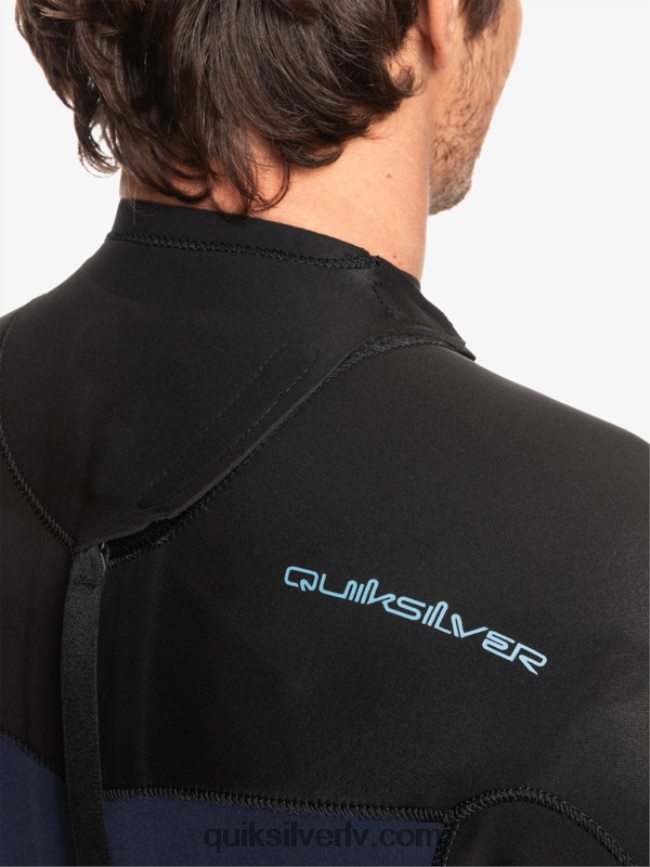 vīriešiem Quiksilver 3/2 ikdienas sesijas hidrotērps ar rāvējslēdzēju tumši tumši/melns 88064R927