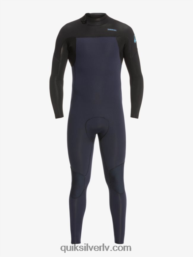 vīriešiem Quiksilver 3/2 ikdienas sesijas hidrotērps ar rāvējslēdzēju tumši tumši/melns 88064R927