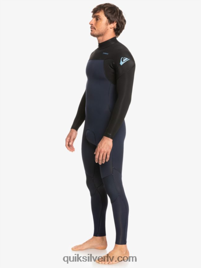 vīriešiem Quiksilver 3/2 ikdienas sesijas hidrotērps ar rāvējslēdzēju tumši tumši/melns 88064R927