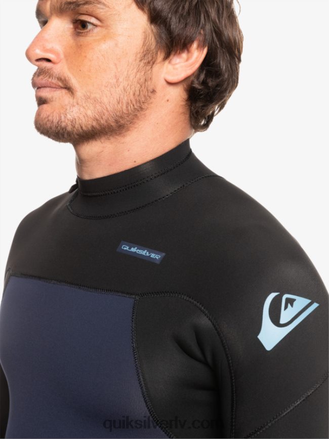 vīriešiem Quiksilver 3/2 ikdienas sesijas hidrotērps ar rāvējslēdzēju tumši tumši/melns 88064R927
