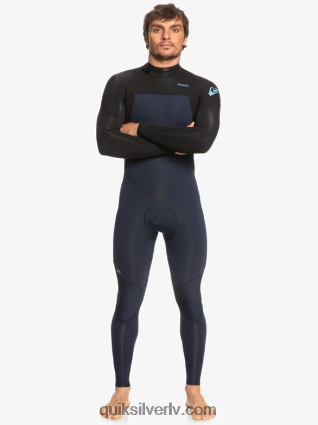 vīriešiem Quiksilver 3/2 ikdienas sesijas hidrotērps ar rāvējslēdzēju tumši tumši/melns 88064R927
