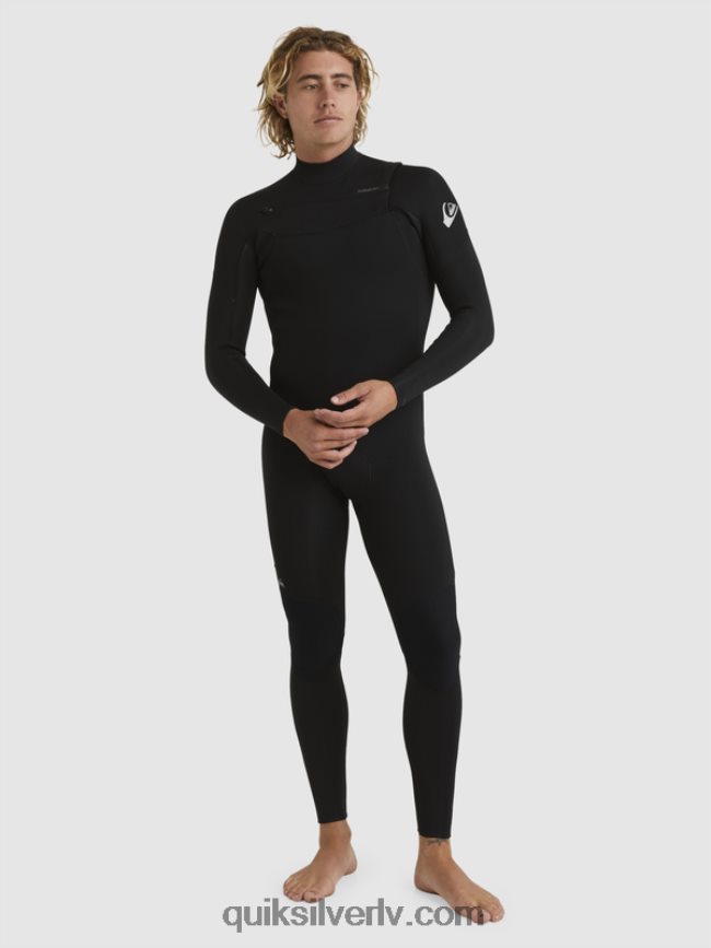 vīriešiem Quiksilver 3/2 ikdienas sesiju hidrotērps ar rāvējslēdzēju melns 88064R1280