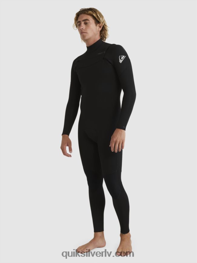 vīriešiem Quiksilver 3/2 ikdienas sesiju hidrotērps ar rāvējslēdzēju melns 88064R1280