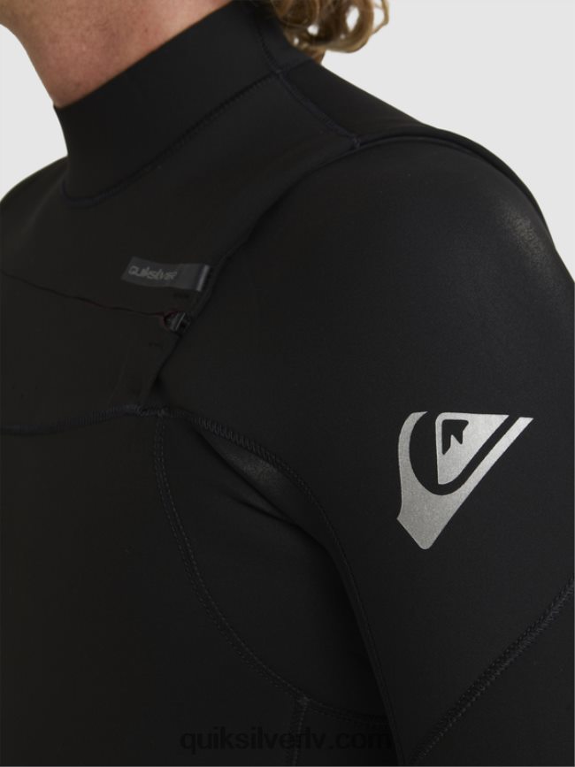 vīriešiem Quiksilver 3/2 ikdienas sesiju hidrotērps ar rāvējslēdzēju melns 88064R1280
