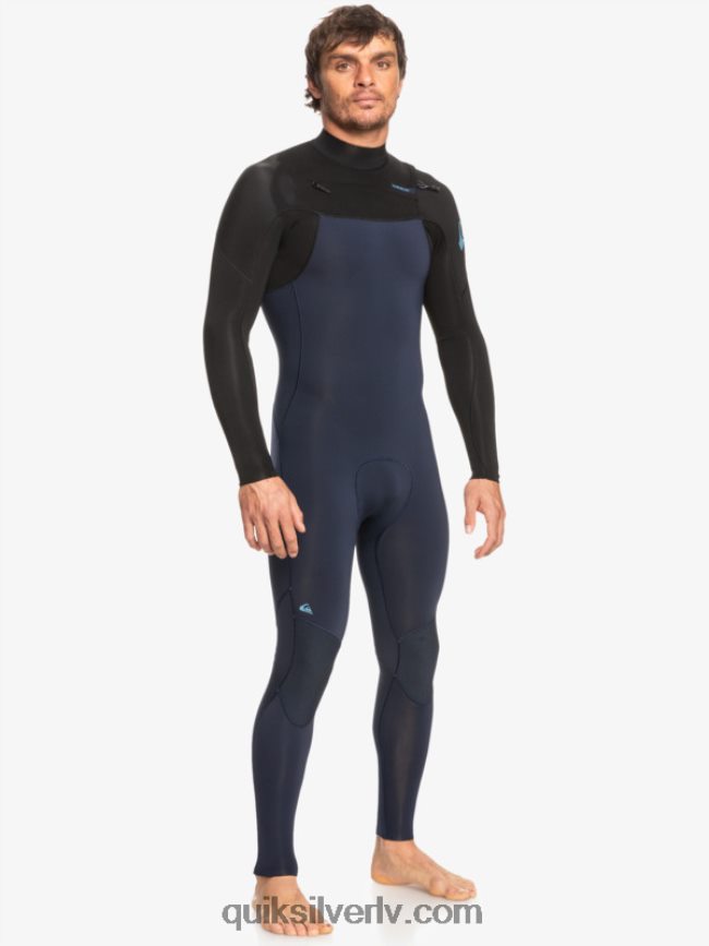 vīriešiem Quiksilver 3/2 ikdienas sesiju hidrotērps ar rāvējslēdzēju tumši tumši/melns 88064R1278