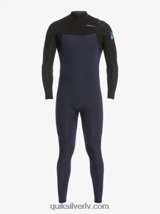 vīriešiem Quiksilver 3/2 ikdienas sesiju hidrotērps ar rāvējslēdzēju tumši tumši/melns 88064R1278