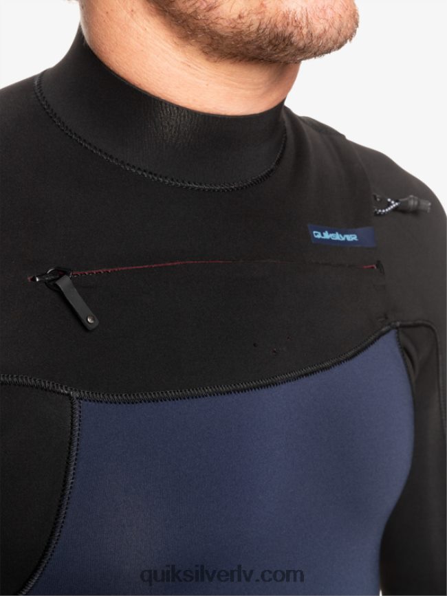 vīriešiem Quiksilver 3/2 ikdienas sesiju hidrotērps ar rāvējslēdzēju tumši tumši/melns 88064R1278