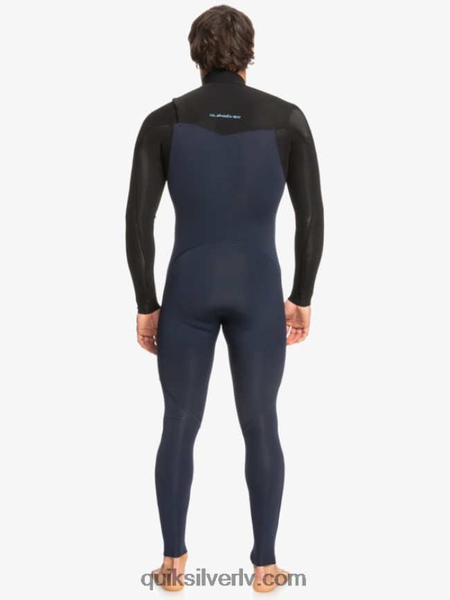 vīriešiem Quiksilver 3/2 ikdienas sesiju hidrotērps ar rāvējslēdzēju tumši tumši/melns 88064R1278