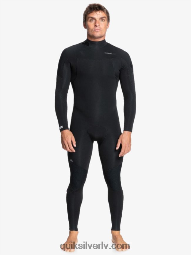 vīriešiem Quiksilver 4/3 ikdienas sesiju hidrotērps ar rāvējslēdzēju melns 88064R1174
