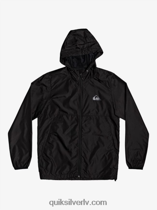 vīriešiem Quiksilver ikdienas vējjaka jaka melns 88064R1012