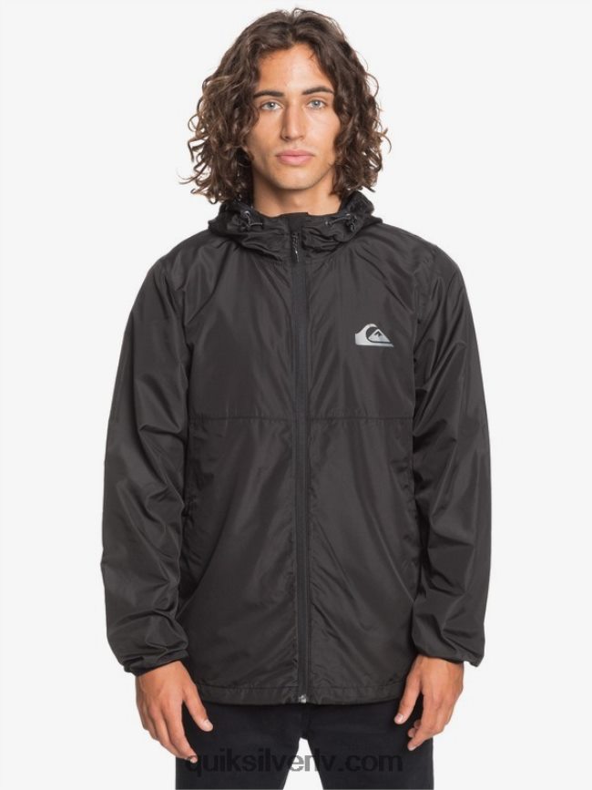 vīriešiem Quiksilver ikdienas vējjaka jaka melns 88064R1012