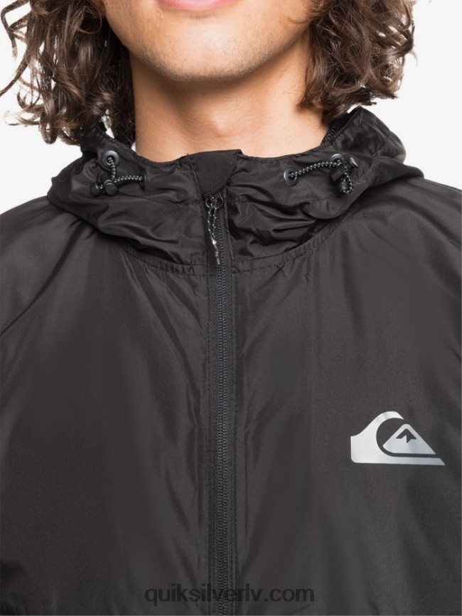 vīriešiem Quiksilver ikdienas vējjaka jaka melns 88064R1012