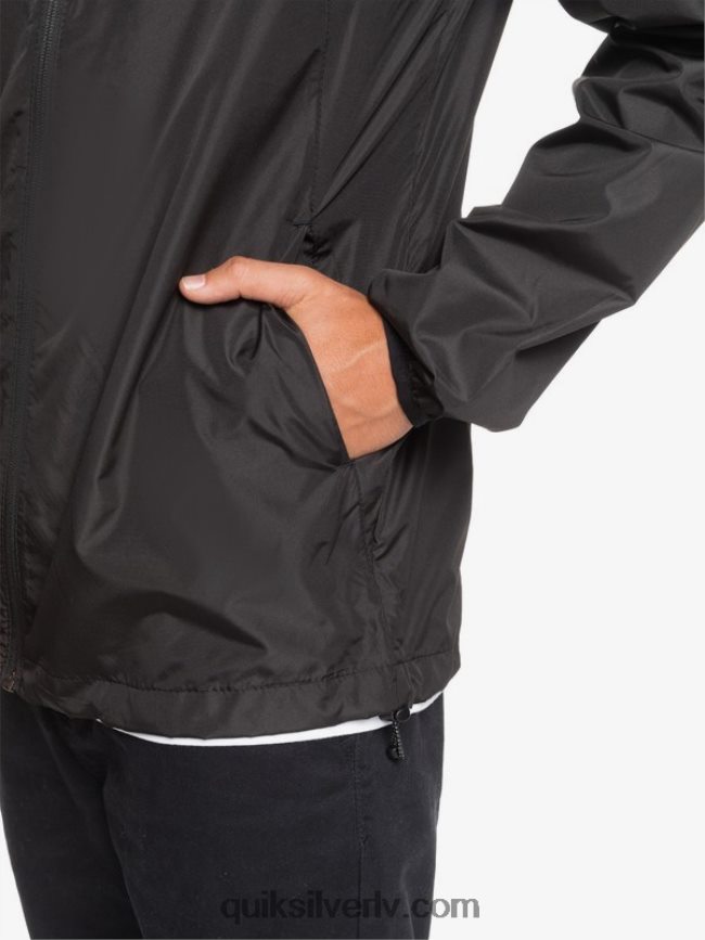 vīriešiem Quiksilver ikdienas vējjaka jaka melns 88064R1012