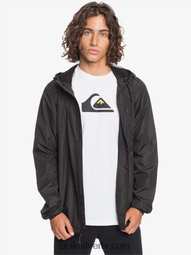 vīriešiem Quiksilver ikdienas vējjaka jaka melns 88064R1012