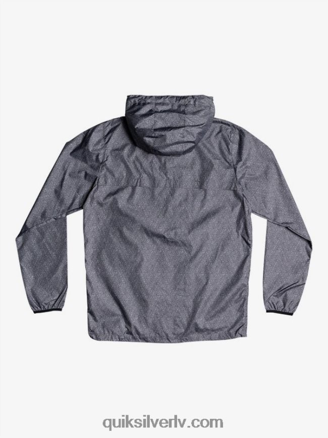 vīriešiem Quiksilver ikdienas vējjaka jaka tumši pelēki virši 88064R1011