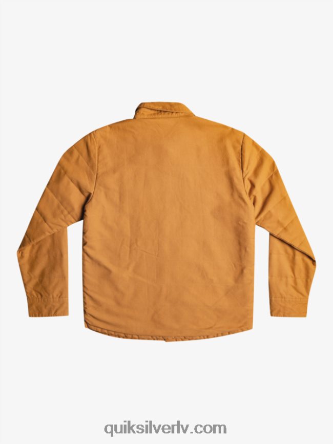 vīriešiem Quiksilver sliedes audekla mājas darbu jaka brūnais cukurs 88064R1567