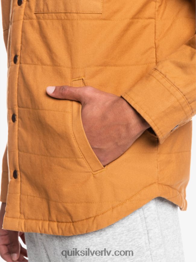 vīriešiem Quiksilver sliedes audekla mājas darbu jaka brūnais cukurs 88064R1567