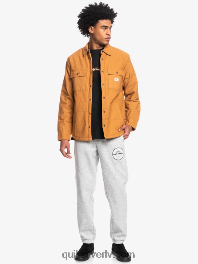 vīriešiem Quiksilver sliedes audekla mājas darbu jaka brūnais cukurs 88064R1567