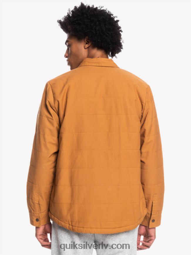 vīriešiem Quiksilver sliedes audekla mājas darbu jaka brūnais cukurs 88064R1567