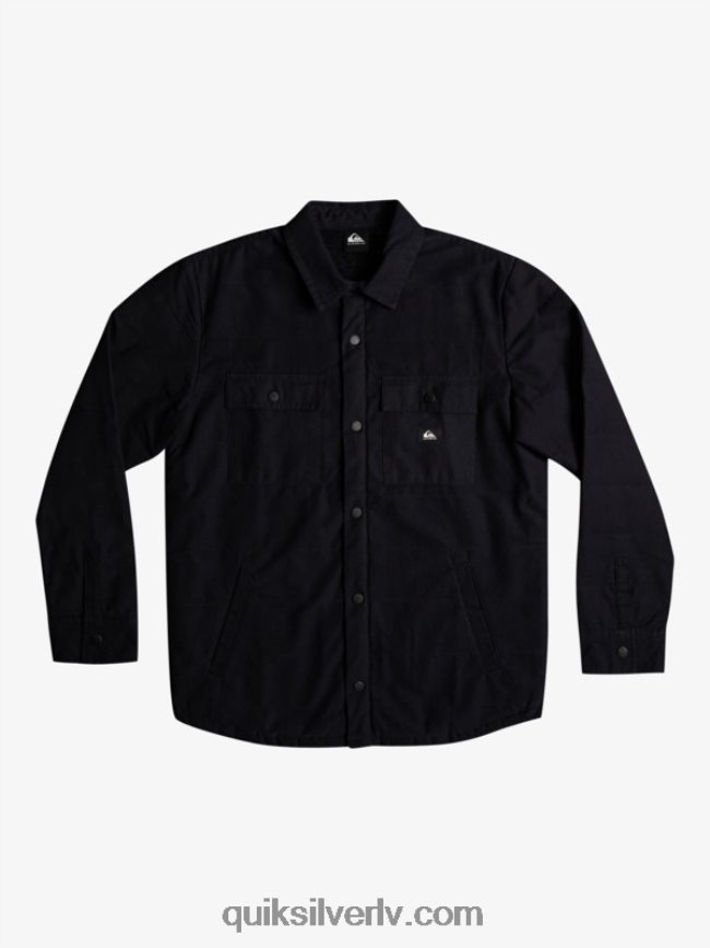 vīriešiem Quiksilver sliedes audekla mājas darbu jaka melns 88064R1568