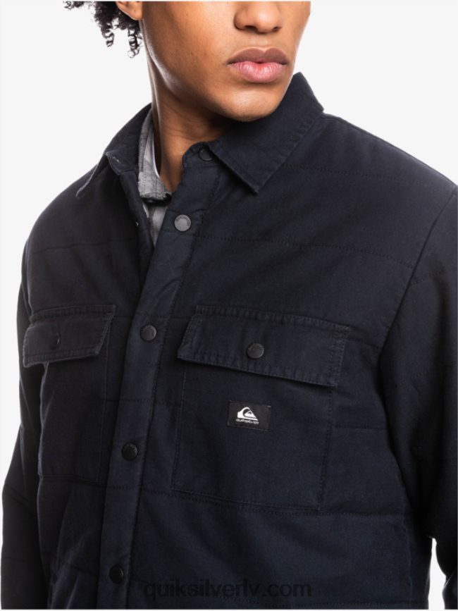 vīriešiem Quiksilver sliedes audekla mājas darbu jaka melns 88064R1568