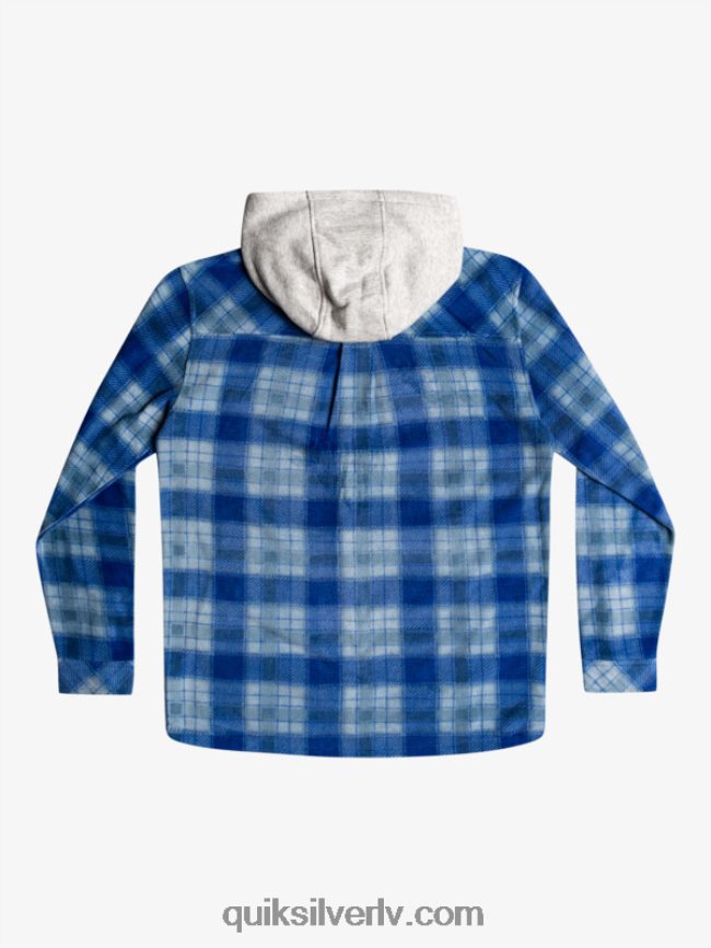 vīriešiem Quiksilver super uzbriest vilnas jaka ar kapuci ar rāvējslēdzēju sodalīta zils super pleds 88064R1475