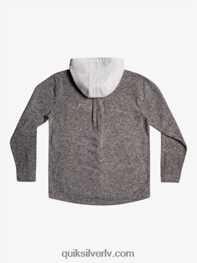 vīriešiem Quiksilver super uzbriest vilnas jaka ar kapuci ar rāvējslēdzēju tumši pelēki virši 88064R1472