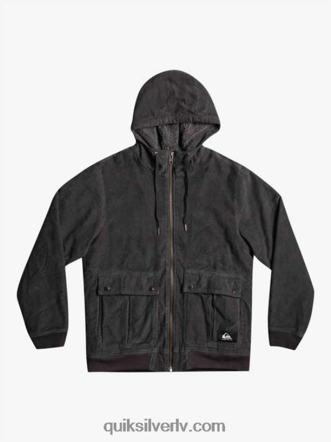 vīriešiem Quiksilver trīskāršā velveta jaka asfalts 88064R1558