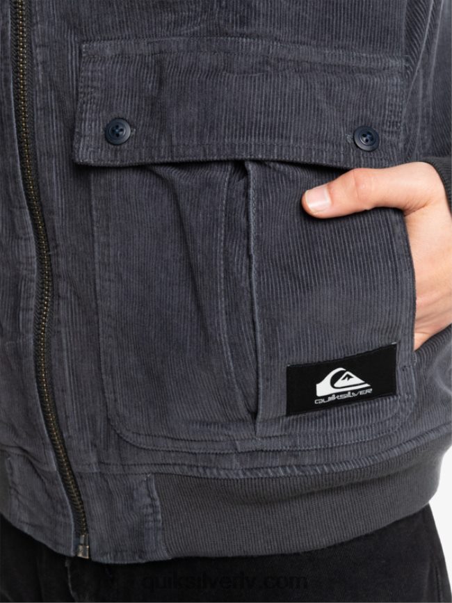 vīriešiem Quiksilver trīskāršā velveta jaka asfalts 88064R1558