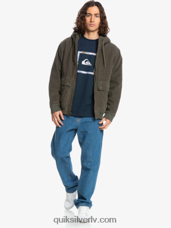 vīriešiem Quiksilver trīskāršā velveta jaka vīnogu lapa 88064R1557