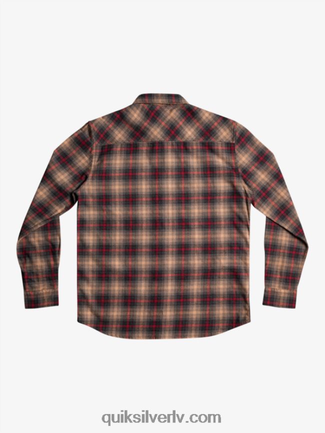 vīriešiem Quiksilver Cramond stretch krekls ar garām piedurknēm rubīna vīna kramonds 88064R1049
