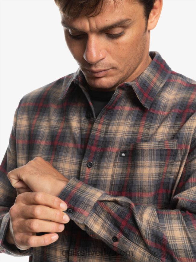 vīriešiem Quiksilver Cramond stretch krekls ar garām piedurknēm rubīna vīna kramonds 88064R1049