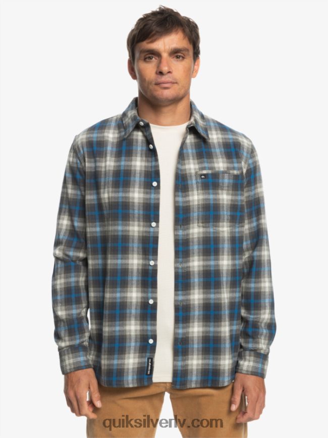 vīriešiem Quiksilver Cramond stretch krekls ar garām piedurknēm vīnogu lapu kramonds 88064R1048