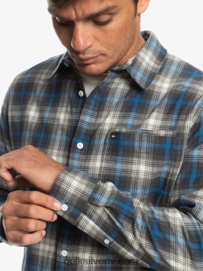 vīriešiem Quiksilver Cramond stretch krekls ar garām piedurknēm vīnogu lapu kramonds 88064R1048