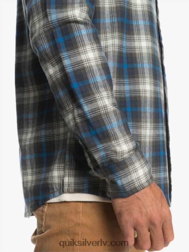vīriešiem Quiksilver Cramond stretch krekls ar garām piedurknēm vīnogu lapu kramonds 88064R1048