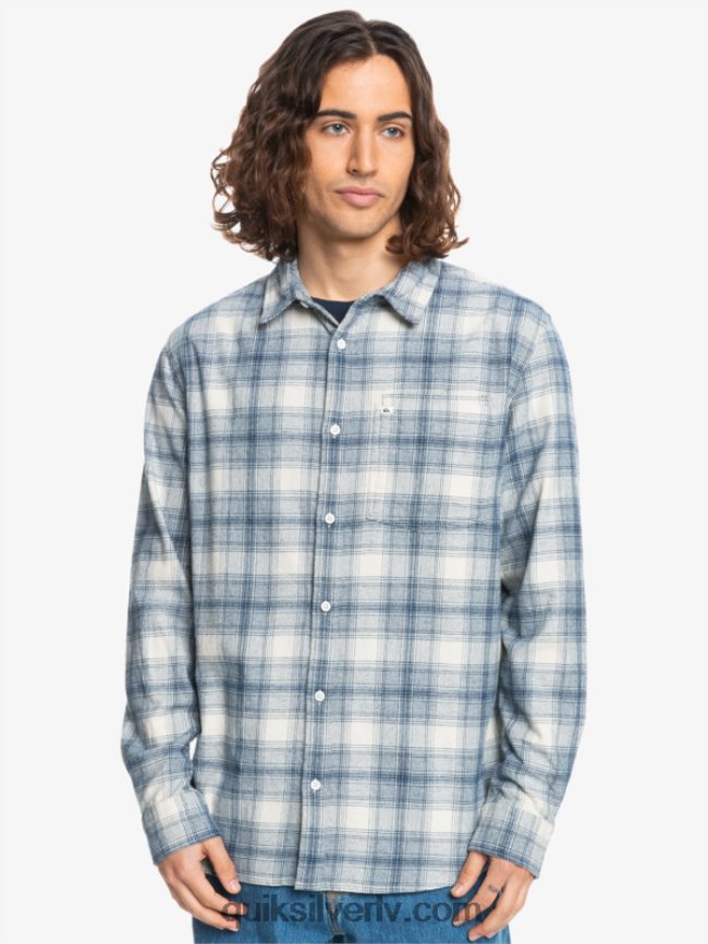 vīriešiem Quiksilver Ganaway elastīgs flaneļa krekls ar garām piedurknēm bērzu ganaway 88064R1768