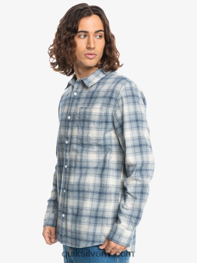 vīriešiem Quiksilver Ganaway elastīgs flaneļa krekls ar garām piedurknēm bērzu ganaway 88064R1768