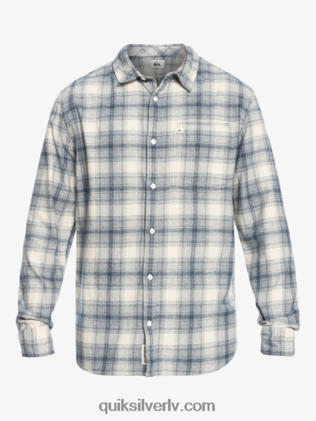 vīriešiem Quiksilver Ganaway elastīgs flaneļa krekls ar garām piedurknēm bērzu ganaway 88064R1768